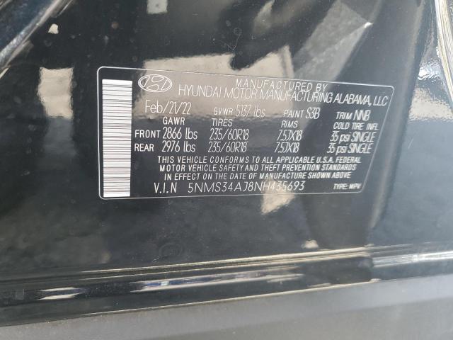 2022 HYUNDAI SANTA FE S - 5NMS34AJ8NH435693
