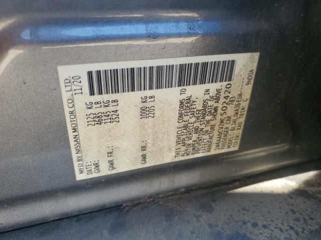 2021 NISSAN MAXIMA SV 1N4AA6CV2MC502420