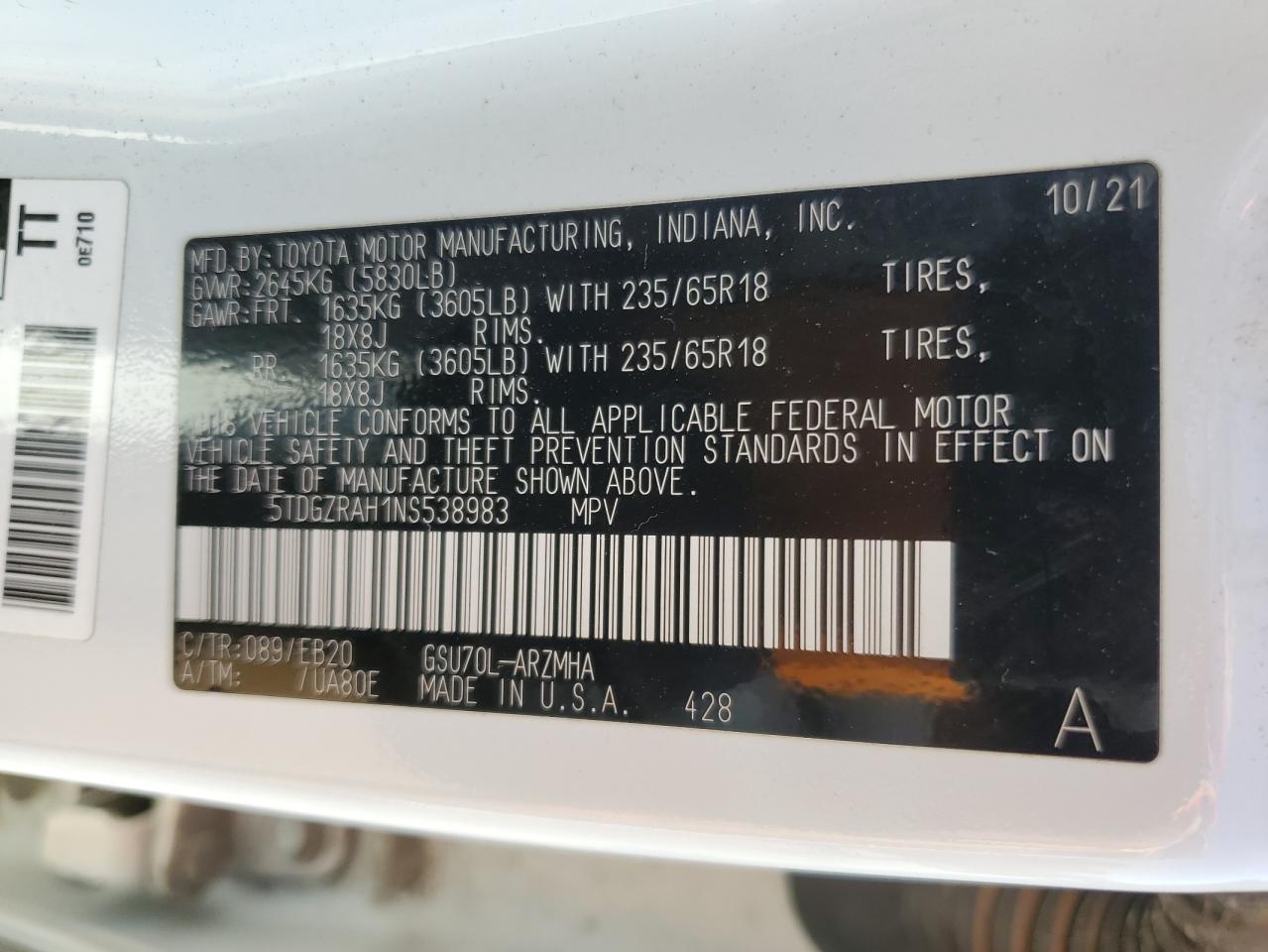 TOYOTA HIGHLANDER XLE