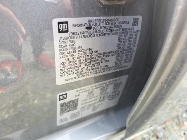 2022 CHEVROLET SILVERADO - 1GCUYDED3NZ159787