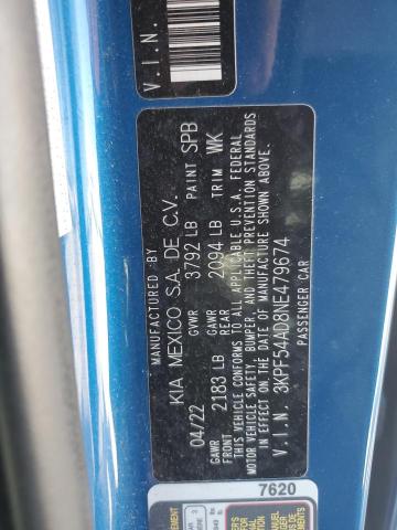 3KPF54AD8NE479674 2022 KIA FORTE