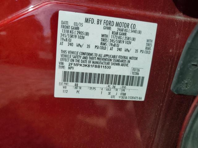 2015 FORD EDGE TITAN - 2FMPK3K81FBB11530