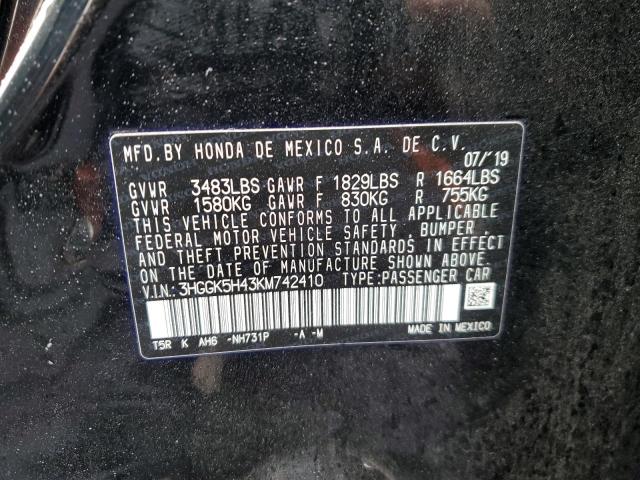 2019 HONDA FIT LX - 3HGGK5H43KM742410