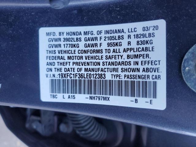 2020 HONDA CIVIC EX 19XFC1F36LE012383