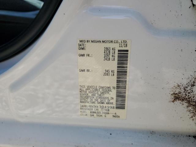 2019 NISSAN ALTIMA S - 1N4BL4BV3KN304998