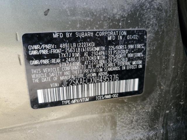 2022 SUBARU FORESTER P - JF2SKAECXNH495376