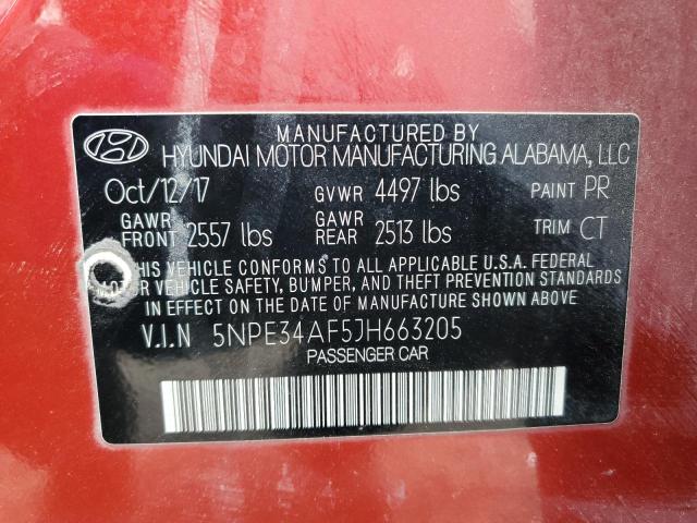 2018 HYUNDAI SONATA SPO 5NPE34AF5JH663205