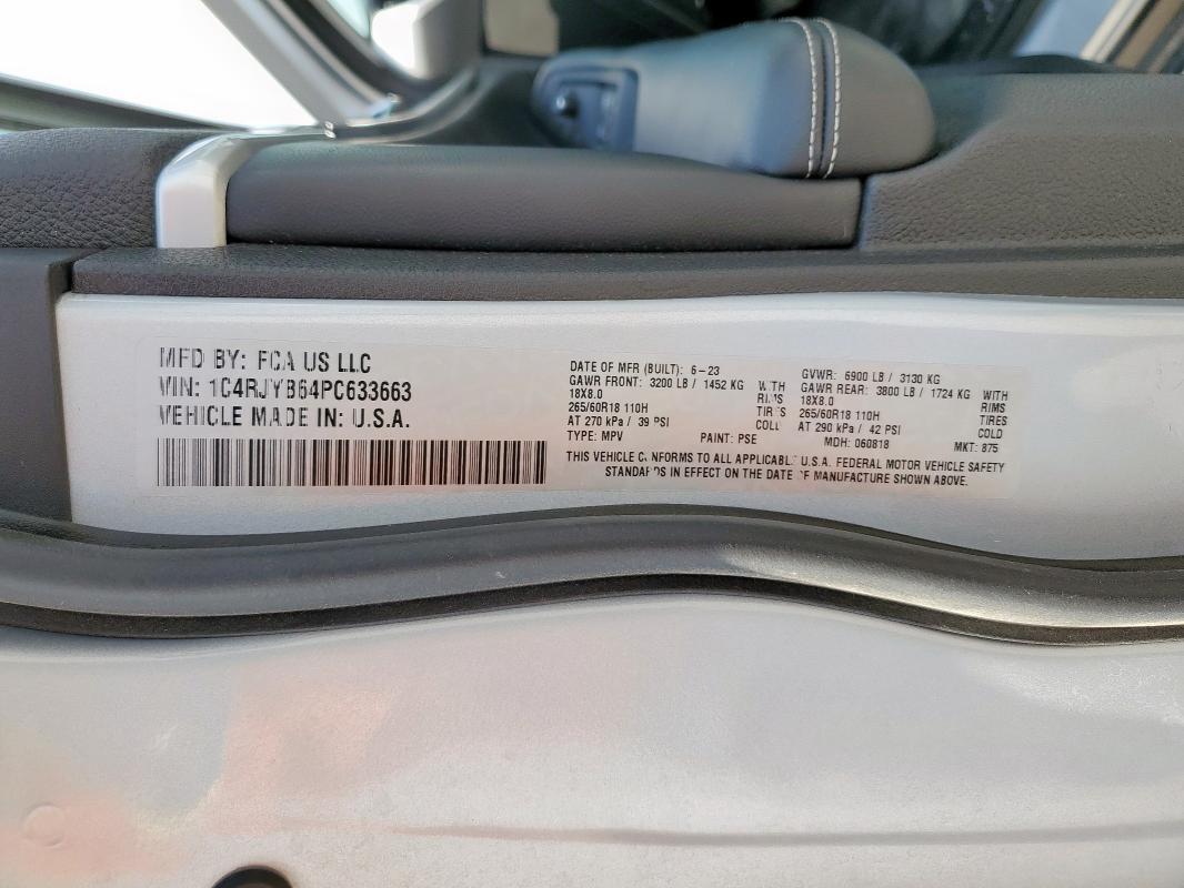 2023 JEEP GRAND CHER 1C4RJYB64PC633663