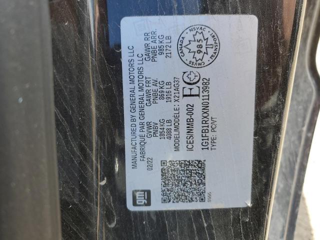 2022 CHEVROLET CAMARO LS 1G1FB1RXXN0113982