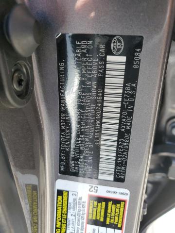 2019 TOYOTA CAMRY L - 4T1B11HK1KU741640