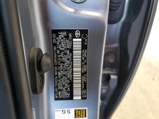 2022 TOYOTA COROLLA LE - JTDEPMAEXNJ219794