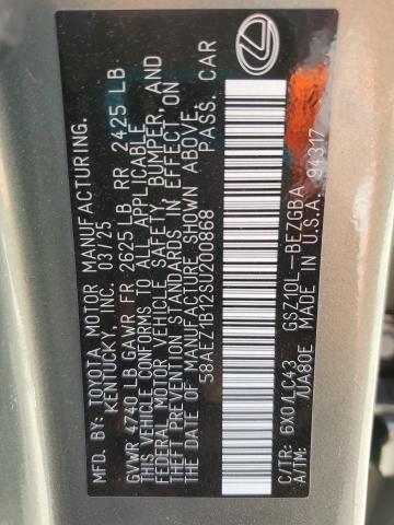 2025 LEXUS ES 350 BAS 58AEZ1B12SU200868