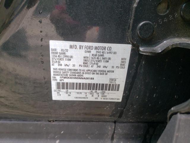2022 FORD EXPLORER P - 1FM5K8HW0NNA08189
