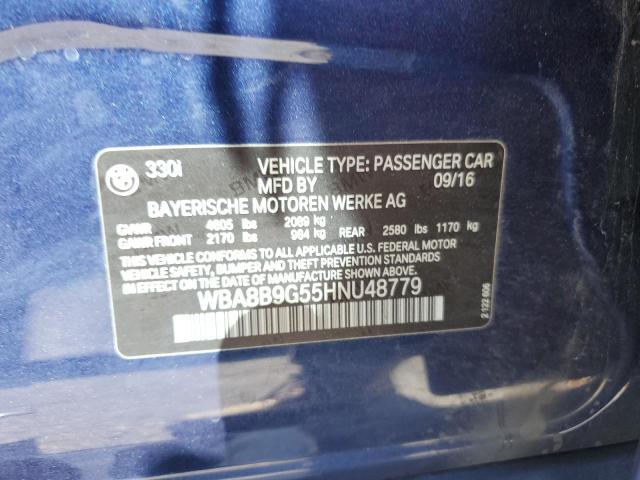 2017 BMW 330 I WBA8B9G55HNU48779