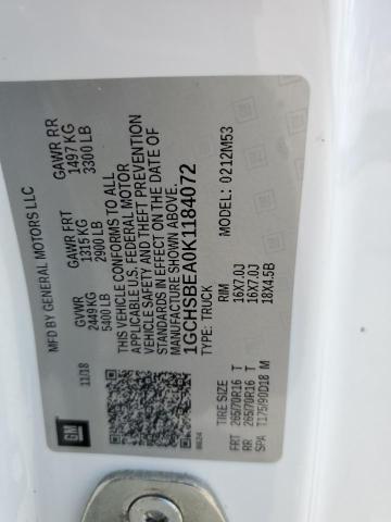 2019 CHEVROLET COLORADO - 1GCHSBEA0K1184072
