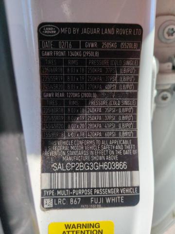 2016 LAND ROVER DISCOVERY - SALCP2BG3GH603866