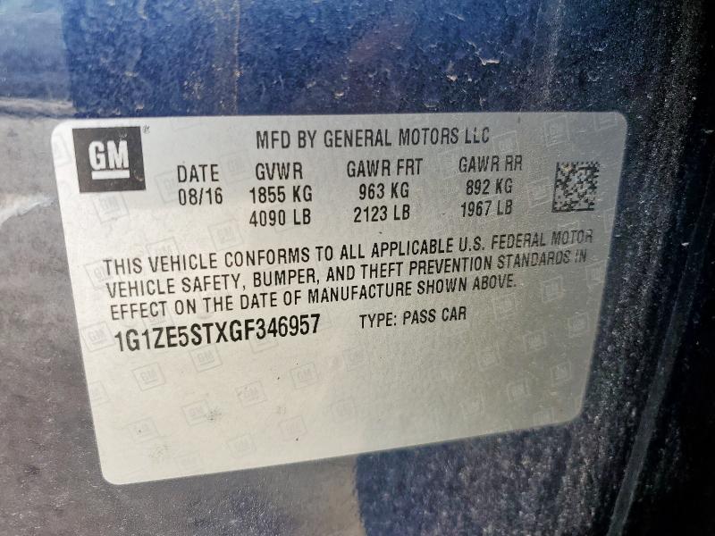 2016 CHEVROLET MALIBU LT - 1G1ZE5STXGF346957