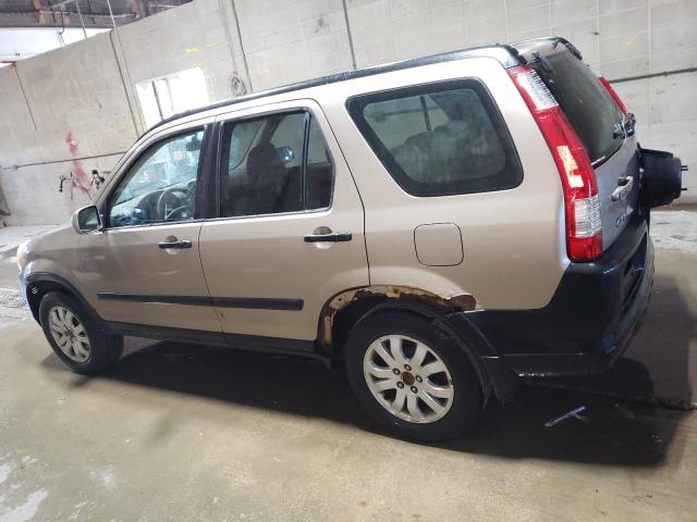 HONDA CR-V EX 2006 beige  gas JHLRD788X6C005330 photo #3