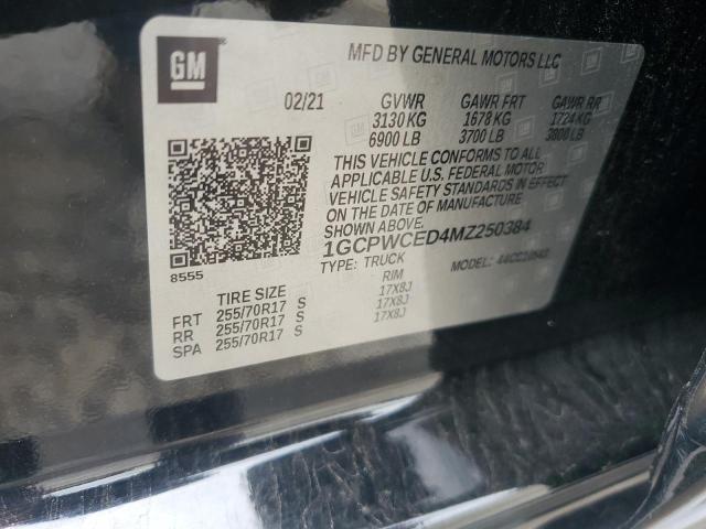 2021 CHEVROLET SILVERADO - 1GCPWCED4MZ250384