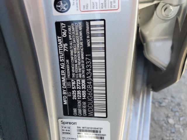 2018 MERCEDES-BENZ S 450 WDDUG6GB4JA343371