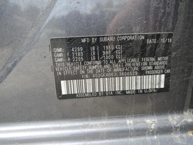 2020 SUBARU IMPREZA 4S3GKAB63L3600529