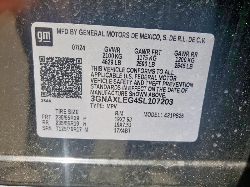 2025 CHEVROLET EQUINOX RS 3GNAXLEG4SL107203