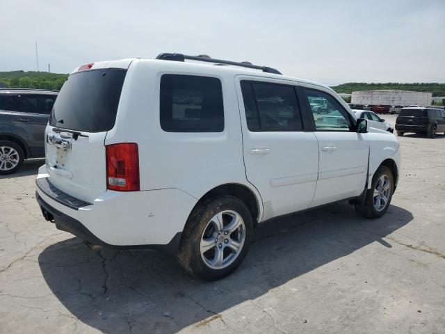 HONDA PILOT EXL 2012 white  gas 5FNYF3H58CB038682 photo #4