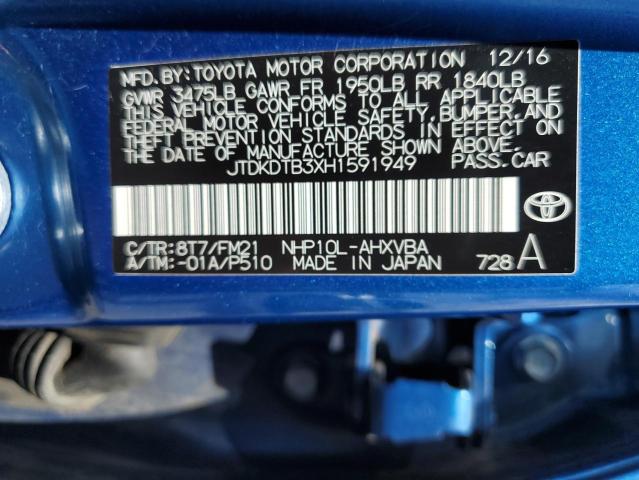 2017 TOYOTA PRIUS C - JTDKDTB3XH1591949
