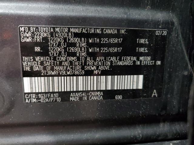 2020 TOYOTA RAV4 XLE - 2T3RWRFV9LW078659