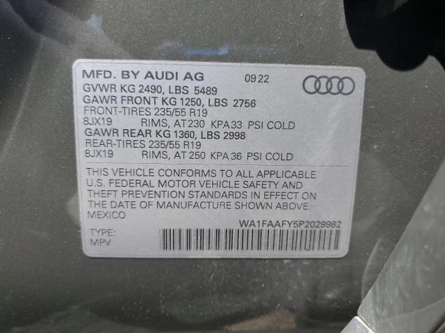 2023 AUDI Q5 PRESTIG WA1FAAFY5P2029982