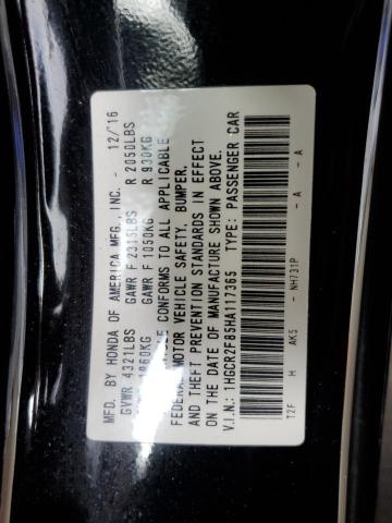 2017 HONDA ACCORD EXL - 1HGCR2F85HA117365
