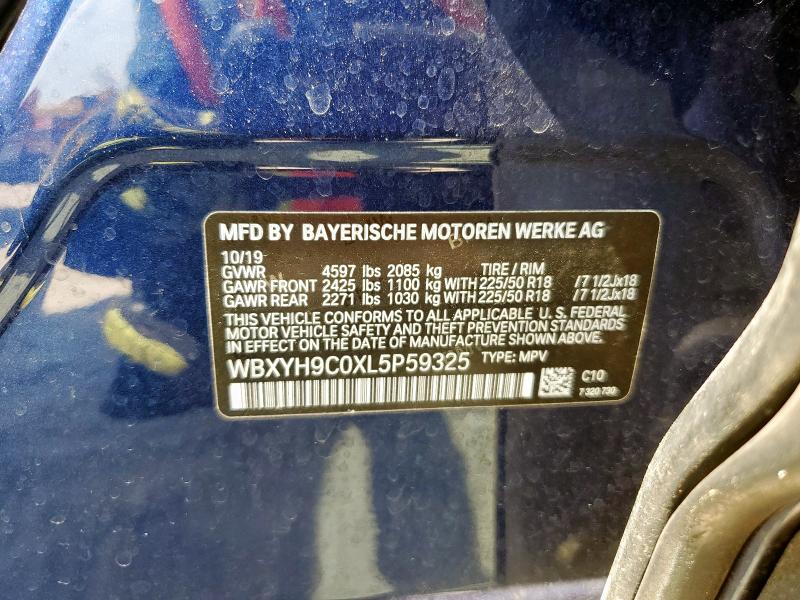2020 BMW X2 SDRIVE2 WBXYH9C0XL5P59325