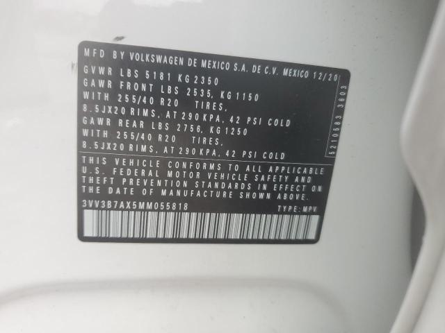 2021 VOLKSWAGEN TIGUAN SE - 3VV3B7AX5MM055818