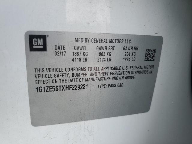 2017 CHEVROLET MALIBU LT - 1G1ZE5STXHF229221
