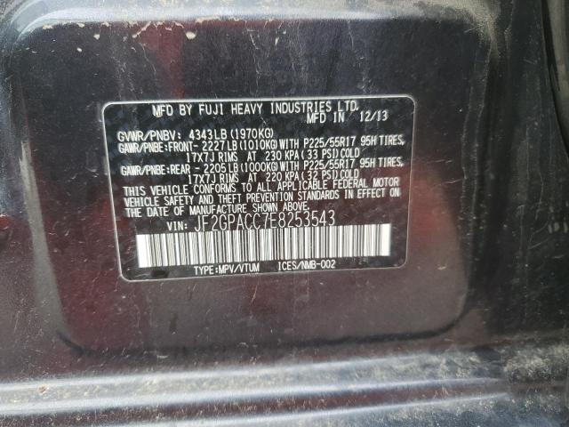 2014 SUBARU XV CROSSTR - JF2GPACC7E8253543