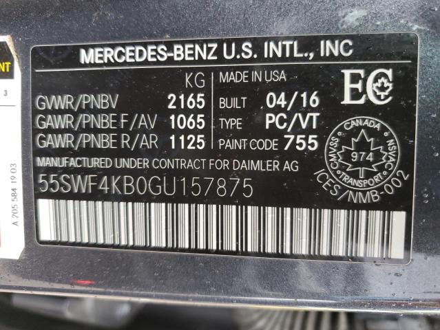2016 MERCEDES-BENZ C 300 4MAT - 55SWF4KB0GU157875
