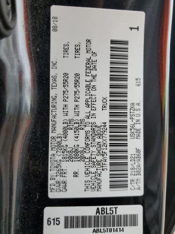 2019 TOYOTA TUNDRA CRE - 5TFAY5F12KX779244