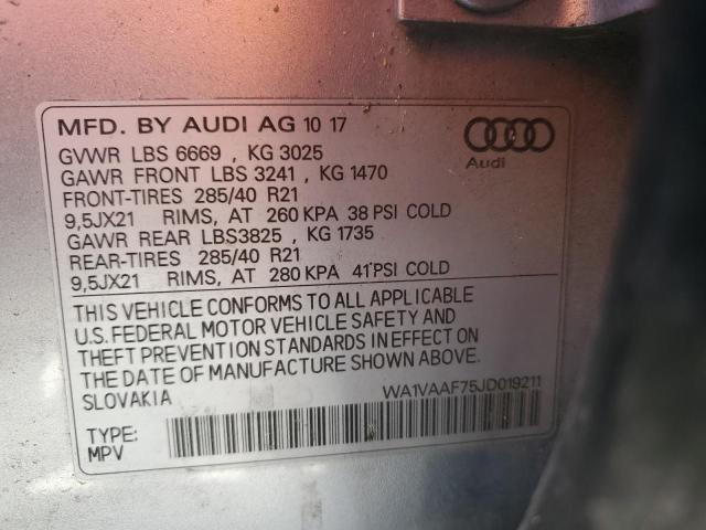 2018 AUDI Q7 PRESTIG WA1VAAF75JD019211