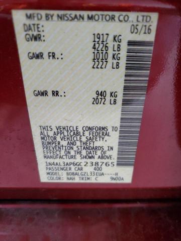 2016 NISSAN ALTIMA 2.5 - 1N4AL3AP6GC238765