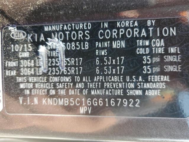 2016 KIA SEDONA LX - KNDMB5C16G6167922