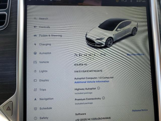 2015 TESLA MODEL S 5YJSA1E14FF104479