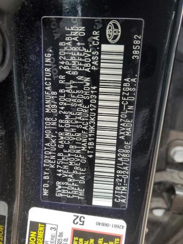 2019 TOYOTA CAMRY L - 4T1B11HK3KU170314