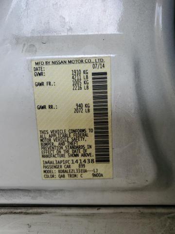 2015 NISSAN ALTIMA 2.5 - 1N4AL3AP1FC141438