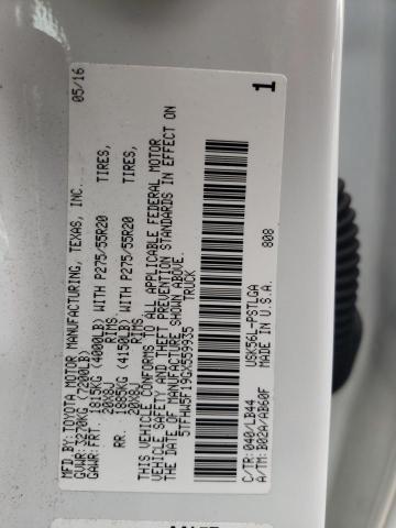 2016 TOYOTA TUNDRA CRE - 5TFHW5F19GX559935
