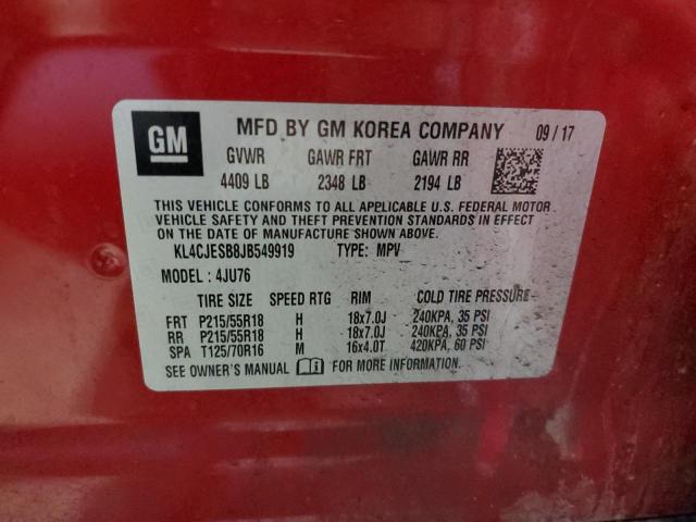2018 BUICK ENCORE PRE KL4CJESB8JB549919