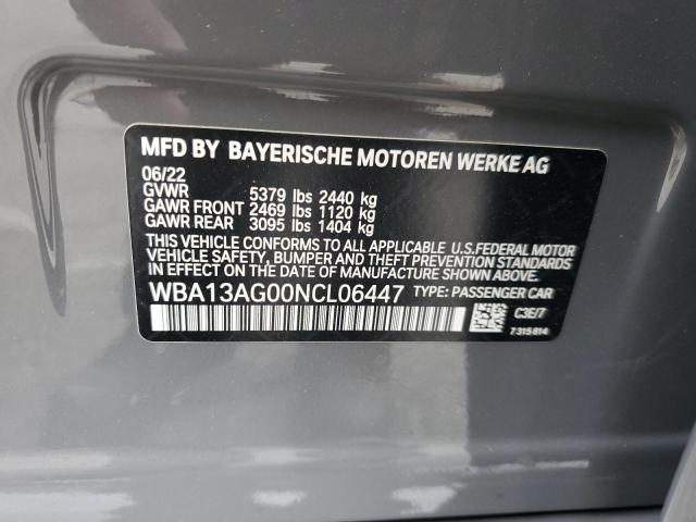2022 BMW 530E WBA13AG00NCL06447