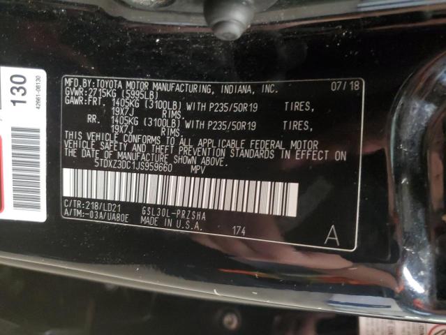 2018 TOYOTA SIENNA SE 5TDXZ3DC1JS959660