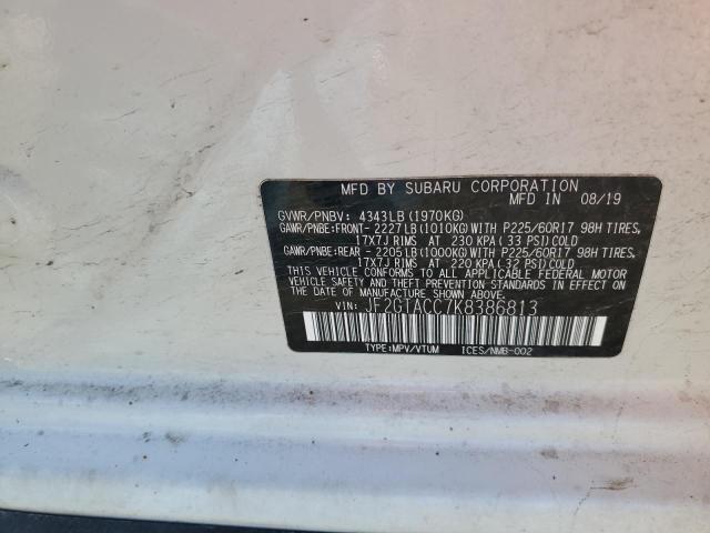 2019 SUBARU CROSSTREK - JF2GTACC7K8386813
