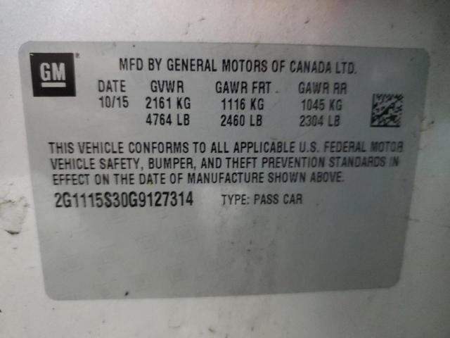 2016 CHEVROLET IMPALA LT - 2G1115S30G9127314