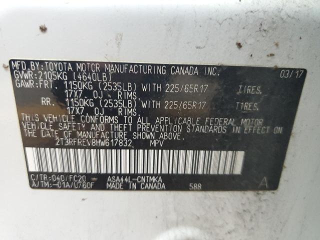 2017 TOYOTA RAV4 XLE - 2T3RFREV8HW617832